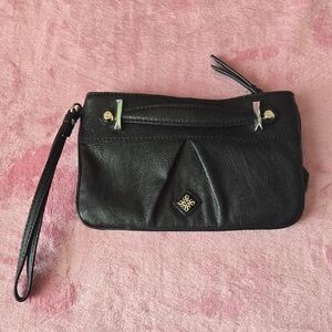 Simply Vera Wang Black Wristlet With Silver Details